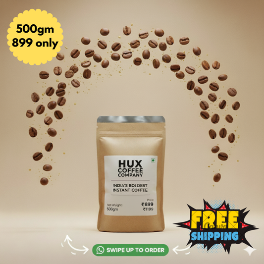 HUX Dark Roast Instant Coffee – 500gm Super Saver Pack
