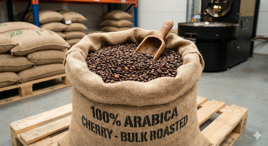 100% Arabica Cherry Bulk Roasted Coffee Beans – Smooth, Aromatic & Premium - 25KG